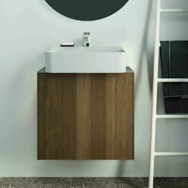 Dulap baza suspendat Ideal Standard Atelier Conca 1 sertar 60 cm finisaj nuc inchis [3]