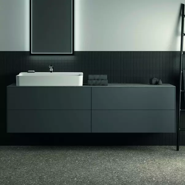Dulap baza suspendat Ideal Standard Atelier Conca antracit mat 4 sertare 200 cm [3]