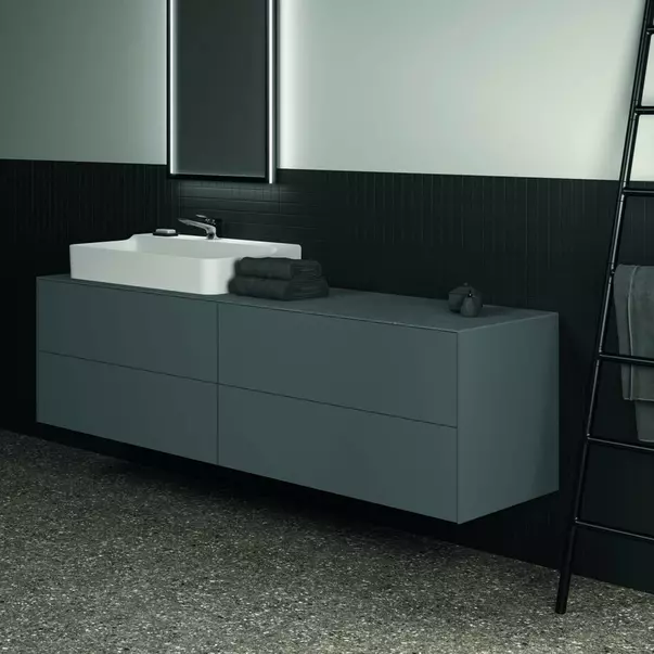 Dulap baza suspendat Ideal Standard Atelier Conca antracit mat 4 sertare 200 cm [4]