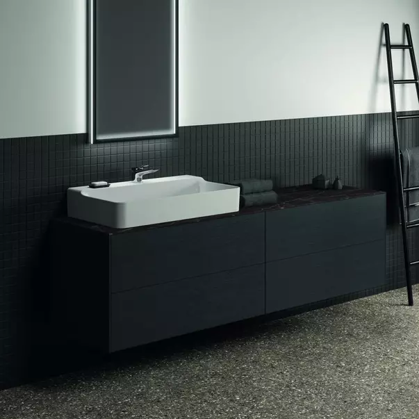 Dulap baza suspendat Ideal Standard Atelier Conca finisaj stejar inchis 4 sertare 200 cm [2]