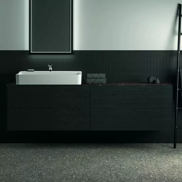 Dulap baza suspendat Ideal Standard Atelier Conca finisaj stejar inchis 4 sertare 200 cm [3]