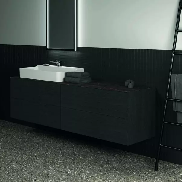 Dulap baza suspendat Ideal Standard Atelier Conca finisaj stejar inchis 4 sertare 200 cm [4]