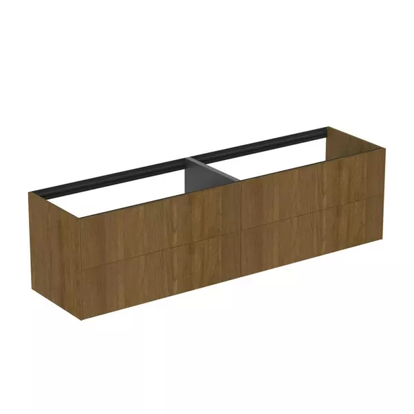  Dulapuri baie - Dulap baza suspendat Ideal Standard Atelier Conca finisaj nuc inchis 4 sertare 200 cm