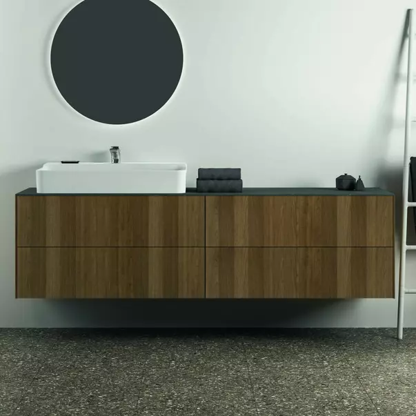 Dulap baza suspendat Ideal Standard Atelier Conca finisaj nuc inchis 4 sertare 200 cm [3]