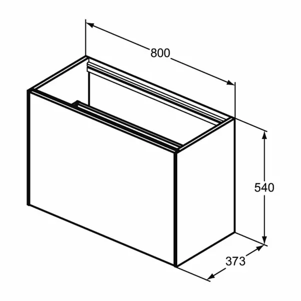 Dulap baza suspendat Ideal Standard Atelier Conca 1 sertar 80 cm alb mat [6]