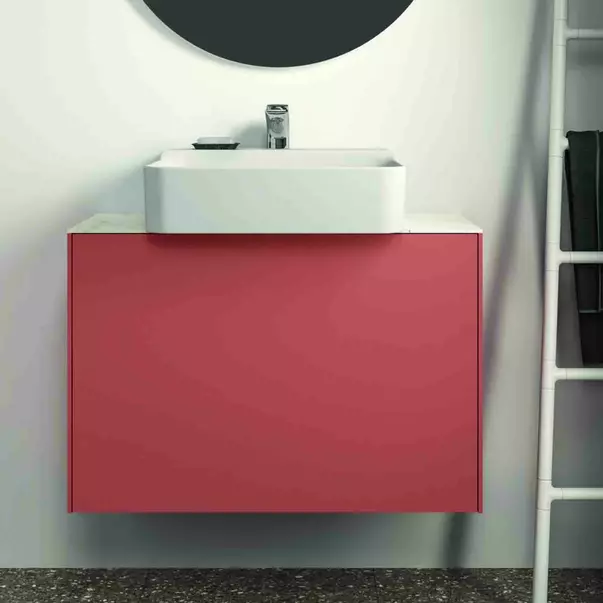 Dulap baza suspendat Ideal Standard Atelier Conca 1 sertar 80 rosu - oranj mat [3]