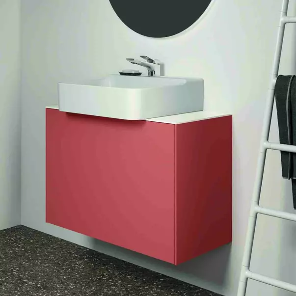 Dulap baza suspendat Ideal Standard Atelier Conca 1 sertar 80 rosu - oranj mat [4]