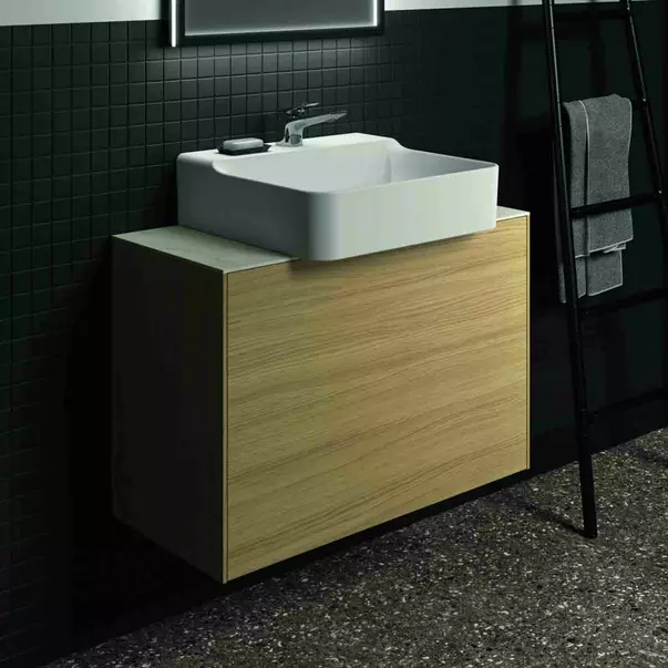 Dulap baza suspendat Ideal Standard Atelier Conca 1 sertar 80 cm finisaj stejar deschis [2]