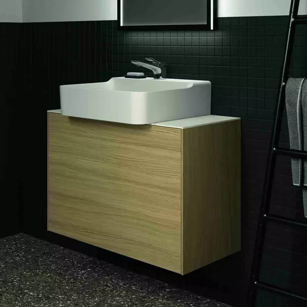 Dulap baza suspendat Ideal Standard Atelier Conca 1 sertar 80 cm finisaj stejar deschis [4]