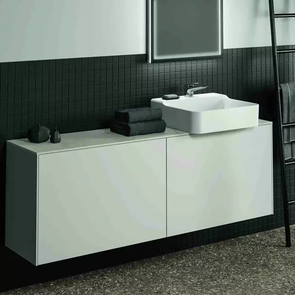 Dulap baza suspendat Ideal Standard Atelier Conca 2 sertare 160 cm alb mat [2]