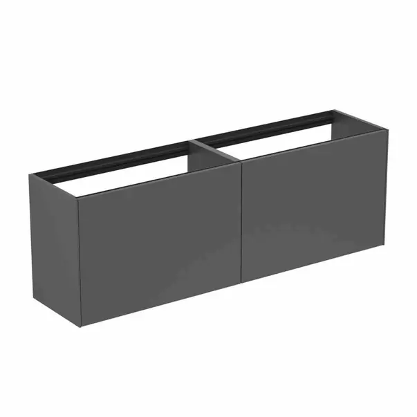 Mobilier Baie - Dulap baza suspendat Ideal Standard Atelier Conca 2 sertare 160 cm antracit mat
