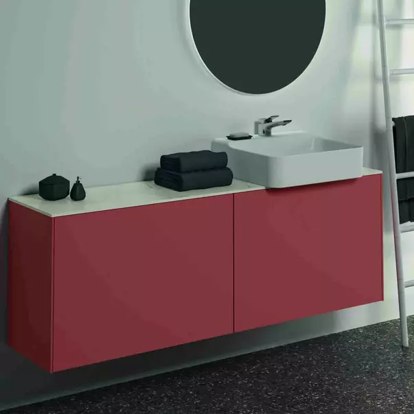 Dulap baza suspendat Ideal Standard Atelier Conca 2 sertare 160 cm rosu - oranj mat [3]