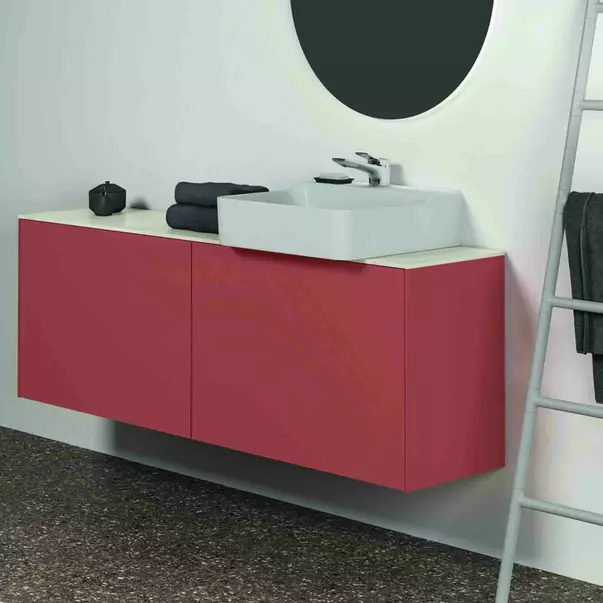 Dulap baza suspendat Ideal Standard Atelier Conca 2 sertare 160 cm rosu - oranj mat [5]