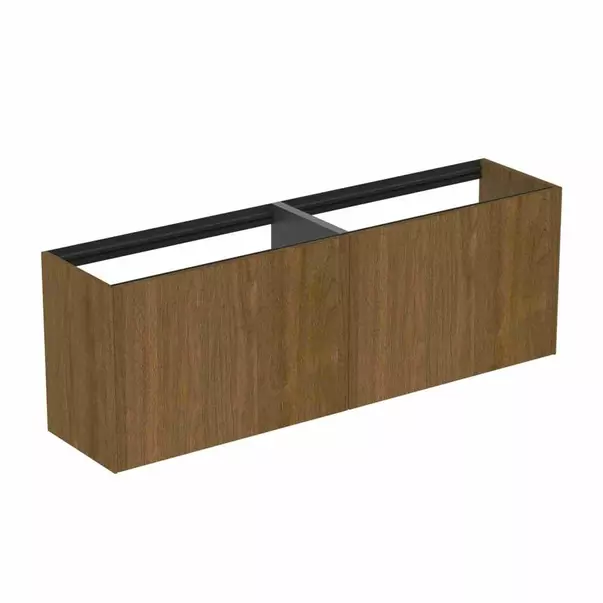 Mobilier Baie - Dulap baza suspendat Ideal Standard Atelier Conca 2 sertare 160 cm finisaj nuc inchis