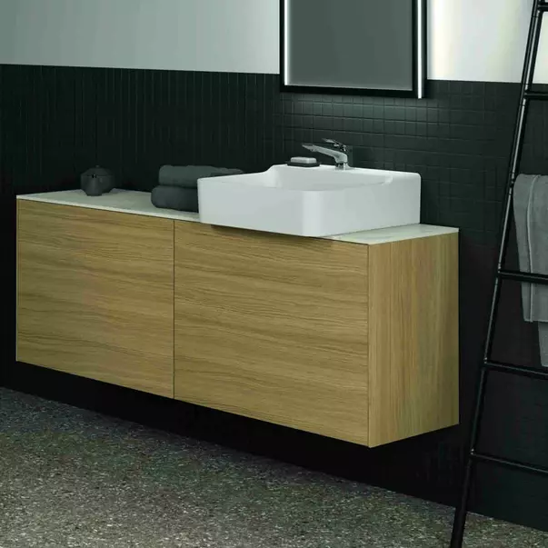 Dulap baza suspendat Ideal Standard Atelier Conca 2 sertare 160 cm finisaj stejar deschis [5]