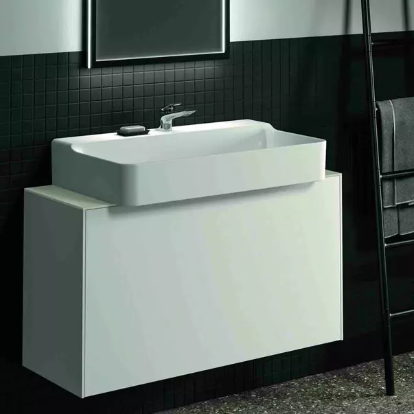 Dulap baza suspendat Ideal Standard Atelier Conca 1 sertar 100 cm alb mat [2]