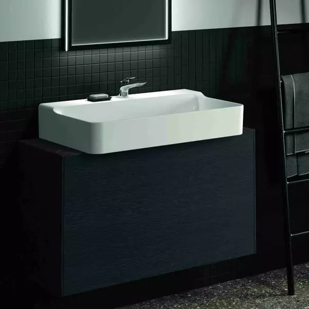 Dulap baza suspendat Ideal Standard Atelier Conca 1 sertar 100 cm finisaj stejar inchis [2]
