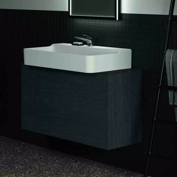 Dulap baza suspendat Ideal Standard Atelier Conca 1 sertar 100 cm finisaj stejar inchis [4]