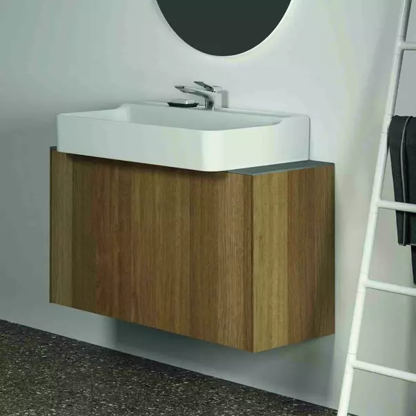Dulap baza suspendat Ideal Standard Atelier Conca 1 sertar 100 cm finisaj nuc inchis [3]