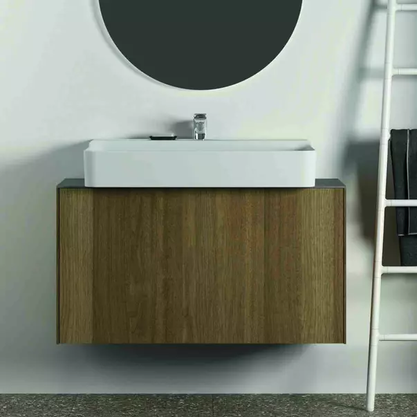 Dulap baza suspendat Ideal Standard Atelier Conca 1 sertar 100 cm finisaj nuc inchis [4]