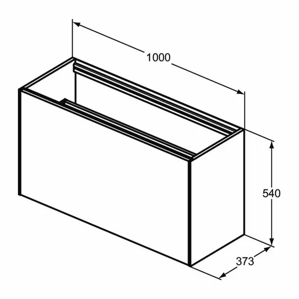 Dulap baza suspendat Ideal Standard Atelier Conca 1 sertar 100 cm finisaj nuc inchis [6]