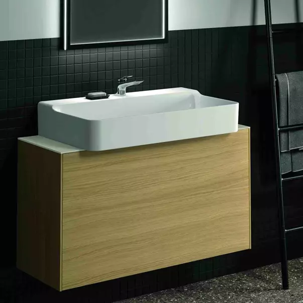 Dulap baza suspendat Ideal Standard Atelier Conca 1 sertar 100 cm finisaj stejar deschis [2]