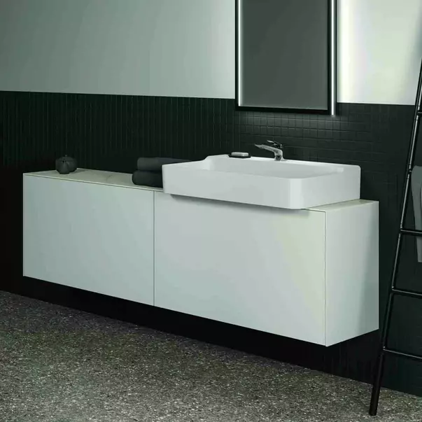 Dulap baza suspendat Ideal Standard Atelier Conca 2 sertare 200 cm alb mat [4]