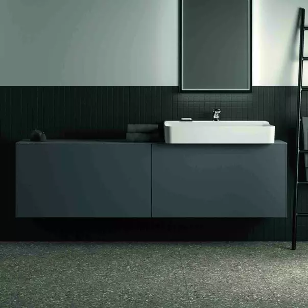 Dulap baza suspendat Ideal Standard Atelier Conca 2 sertare 200 cm antracit mat [3]