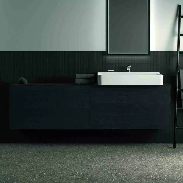 Dulap baza suspendat Ideal Standard Atelier Conca 2 sertare 200 cm finisaj stejar inchis [3]