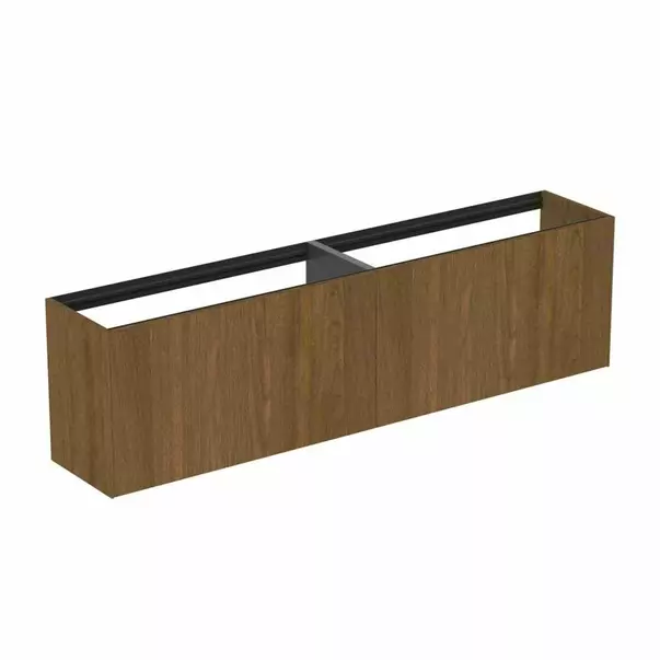 Mobilier Baie - Dulap baza suspendat Ideal Standard Atelier Conca 2 sertare 200 cm finisaj nuc inchis