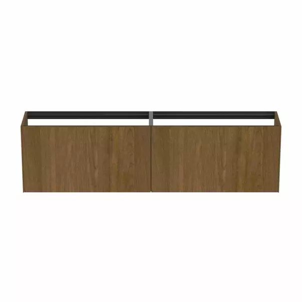 Dulap baza suspendat Ideal Standard Atelier Conca 2 sertare 200 cm finisaj nuc inchis [5]