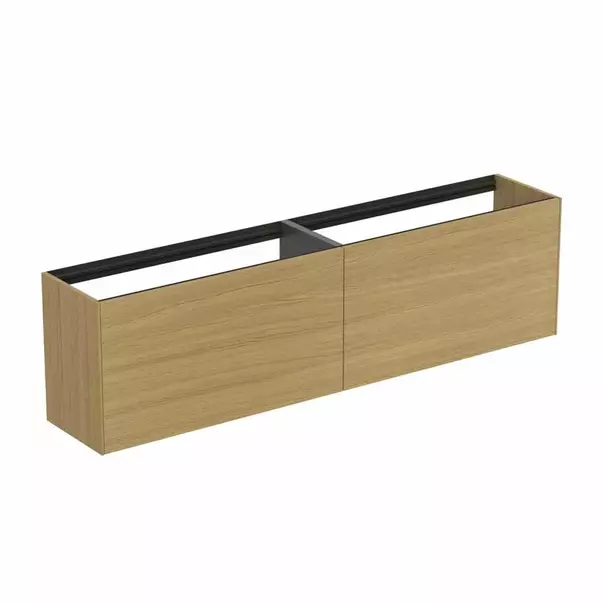 Dulap baza suspendat Ideal Standard Atelier Conca 2 sertare 200 cm finisaj stejar deschis [2]