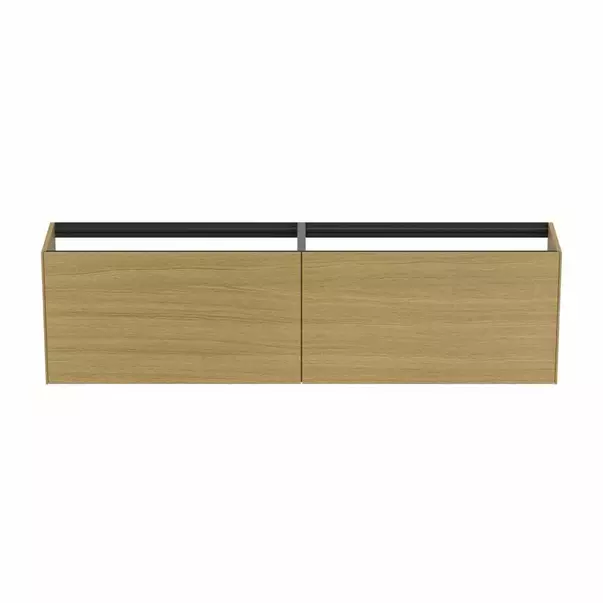 Dulap baza suspendat Ideal Standard Atelier Conca 2 sertare 200 cm finisaj stejar deschis [3]