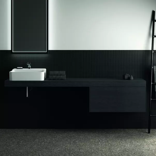 Blat pentru lavoar Ideal Standard Atelier Conca fara decupaj finisaj stejar inchis 200 cm [4]