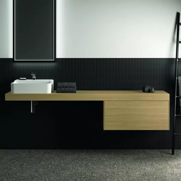Blat pentru lavoar Ideal Standard Atelier Conca fara decupaj finisaj stejar deschis 200 cm [4]