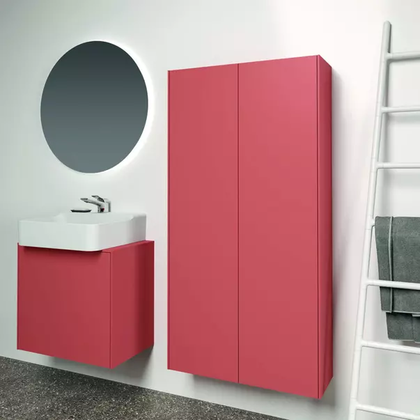 Dulap inalt suspendat Ideal Standard Atelier Conca rosu - oranj mat 72 cm 2 usi [3]