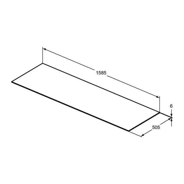 Blat ceramic pentru lavoar Ideal Standard Atelier Conca 160 cm finisaj negru marmura [7]