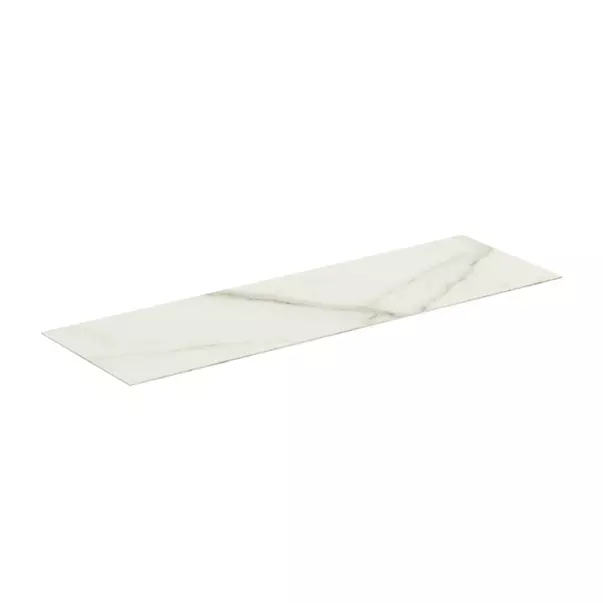  Dulapuri baie - Blat ceramic pentru lavoar Ideal Standard Atelier Conca 160 cm finisaj alb marmura