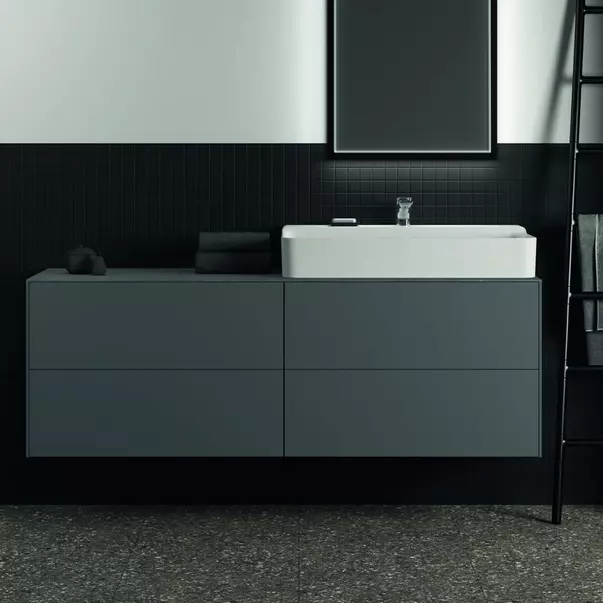 Blat ceramic pentru lavoar Ideal Standard Atelier Conca 160 cm finisaj gri deschis [6]