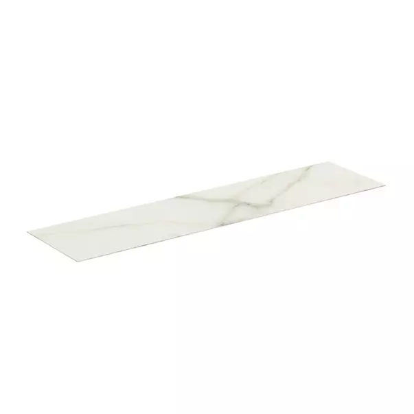  Dulapuri baie - Blat ceramic pentru lavoar Ideal Standard Atelier Conca 200 cm finisaj alb marmura