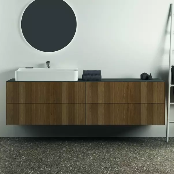 Blat ceramic pentru lavoar Ideal Standard Atelier Conca 200 cm finisaj gri deschis [6]