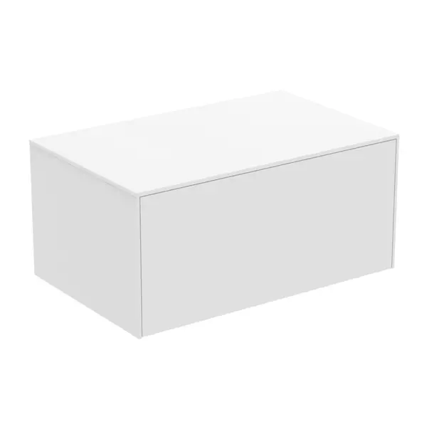 Mobilier Baie - Dulap baza suspendat Ideal Standard Atelier Conca alb mat 1 sertar cu blat 80 cm