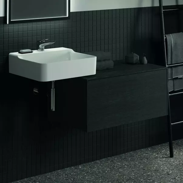 Dulap baza suspendat Ideal Standard Atelier Conca finisaj stejar inchis 1 sertar cu blat 80 cm [2]