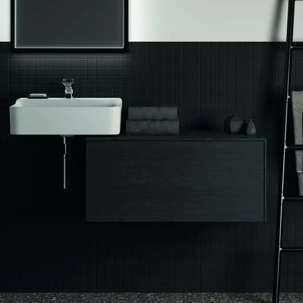 Dulap baza suspendat Ideal Standard Atelier Conca finisaj stejar inchis 1 sertar cu blat 80 cm [3]