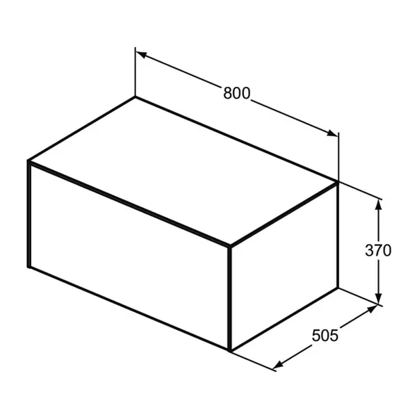 Dulap baza suspendat Ideal Standard Atelier Conca finisaj stejar inchis 1 sertar cu blat 80 cm [6]