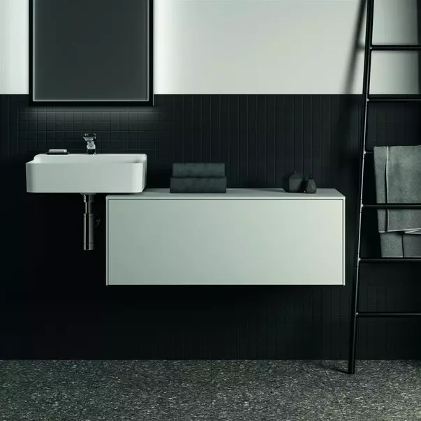 Dulap baza suspendat Ideal Standard Atelier Conca alb mat 1 sertar cu blat 100 cm [3]