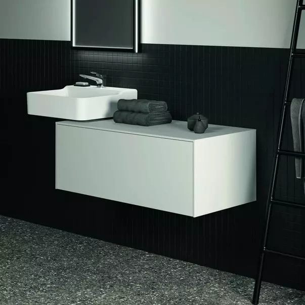 Dulap baza suspendat Ideal Standard Atelier Conca alb mat 1 sertar cu blat 100 cm [5]