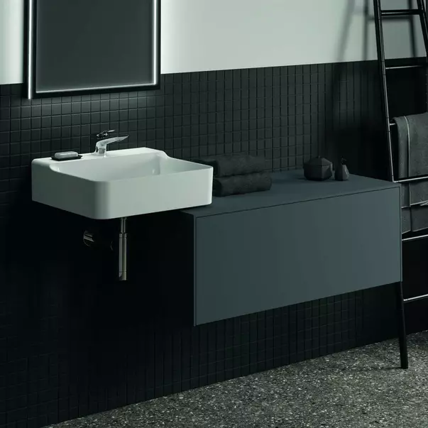 Dulap baza suspendat Ideal Standard Atelier Conca antracit mat 1 sertar cu blat 100 cm [2]
