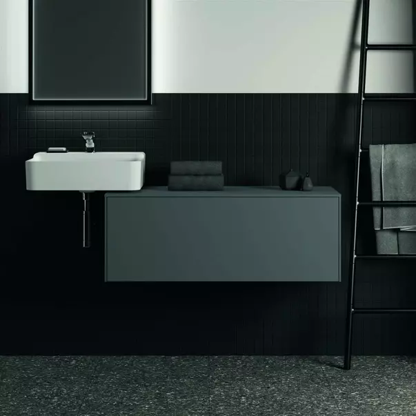 Dulap baza suspendat Ideal Standard Atelier Conca antracit mat 1 sertar cu blat 100 cm [3]