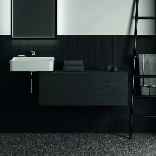 Dulap baza suspendat Ideal Standard Atelier Conca finisaj stejar inchis 1 sertar cu blat 100 cm [3]